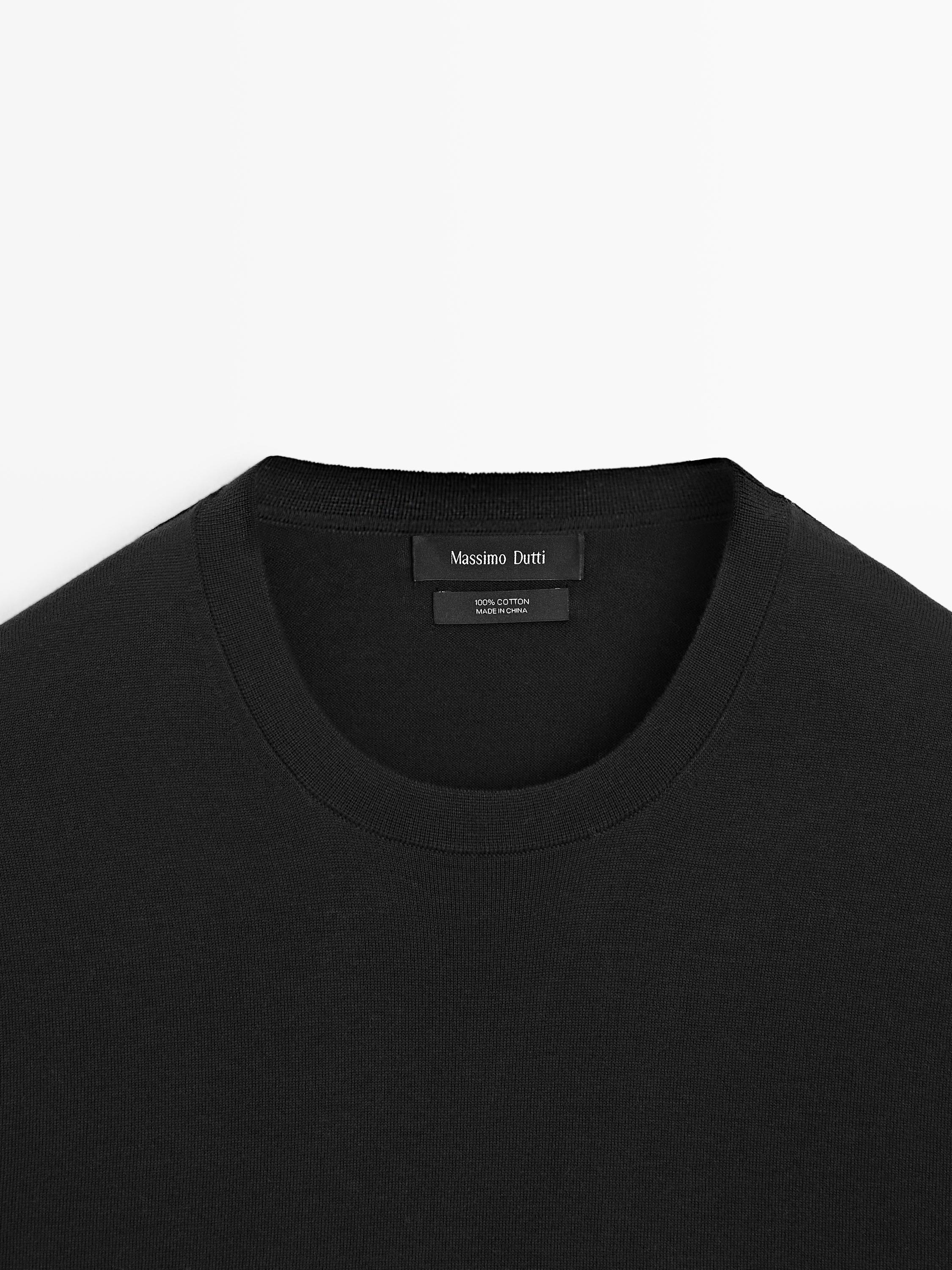 100% cotton short sleeve knit sweater